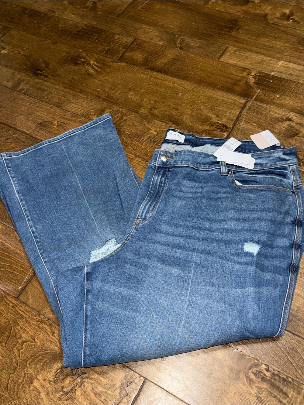 Lane Bryant Women's Medium Blue Flare Jeans - Wide Leg